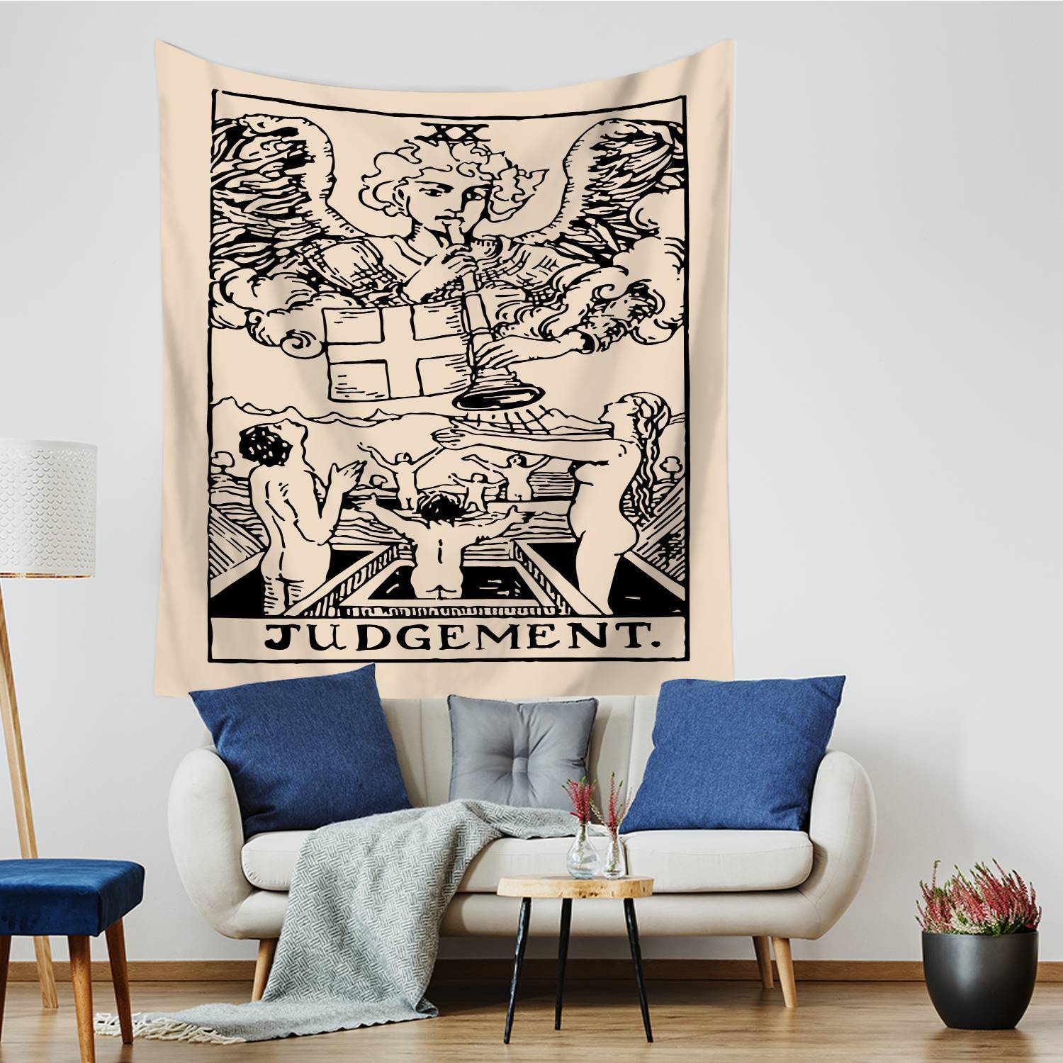 Christ Tarot Card The Last Judgement Tapestry for Bedroom Living Room | Tarot Card The Last Judgement Wall Tapestry