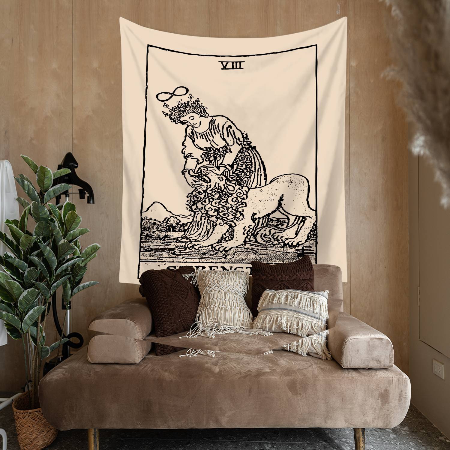 Strength tarot card discount tapestry