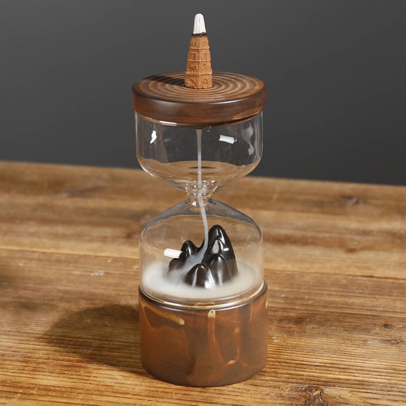 Mini Mountain Hourglass Backflow Incense Burner