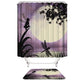 Fairy and Dragonfly with An Purple Moon Shower Curtain, Fantasy Purple Moonlight Elf Style Bathroom Decor
