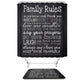 Educational Motivational Quotes Family Rules Shower Curtain for Kids | Family Rules Bathroom Curtain