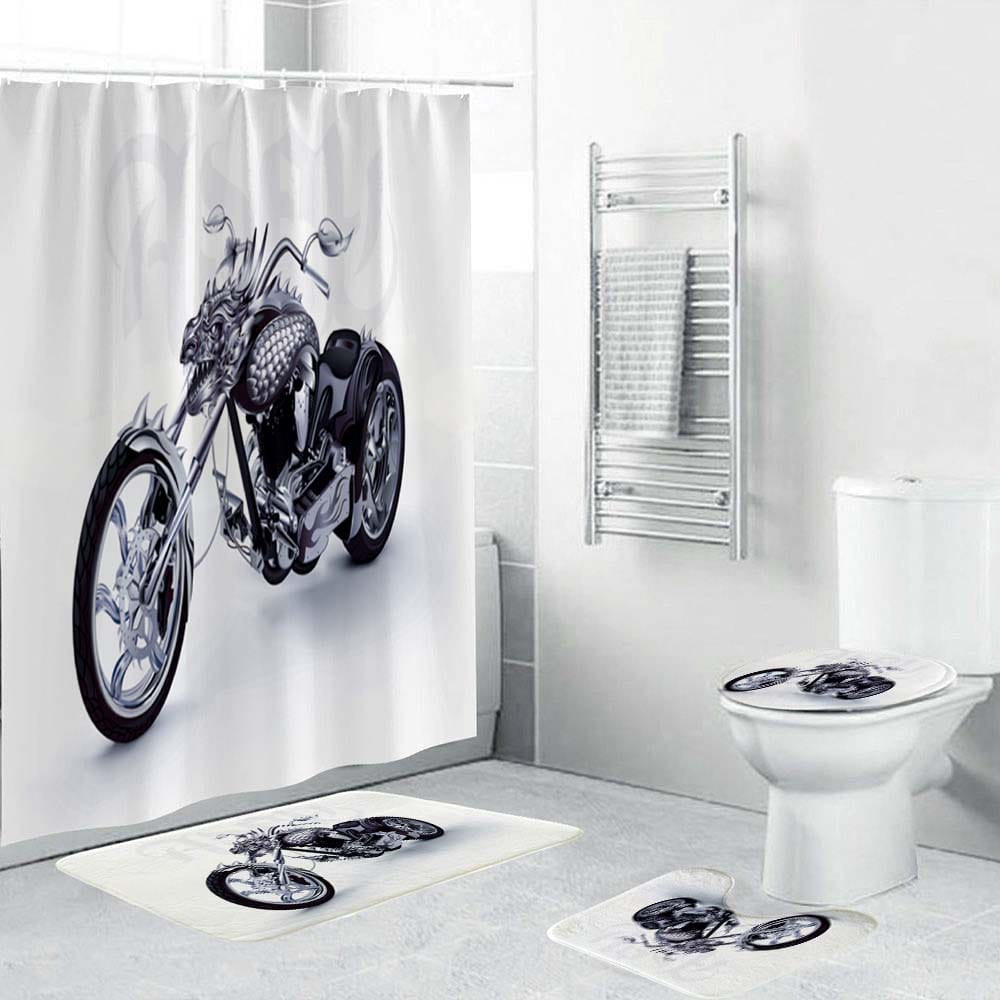 Harley Davidson Motorcycle Shower Curtain