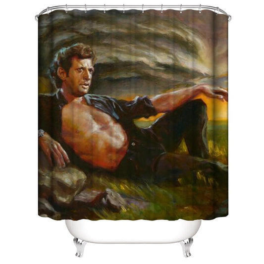 Oil Painting Jeff Goldbum Shower Curtain