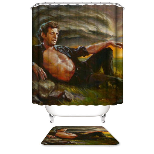 Oil Painting Jeff Goldbum Shower Curtain