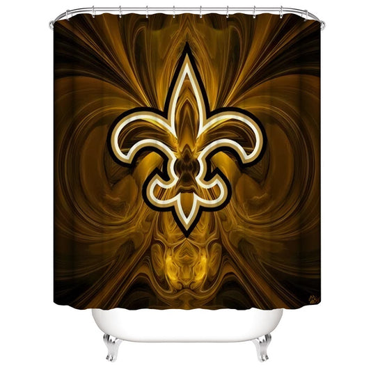 New Orleans Saints Shower Curtain, Football Fleur De Lis Bathroom Decor