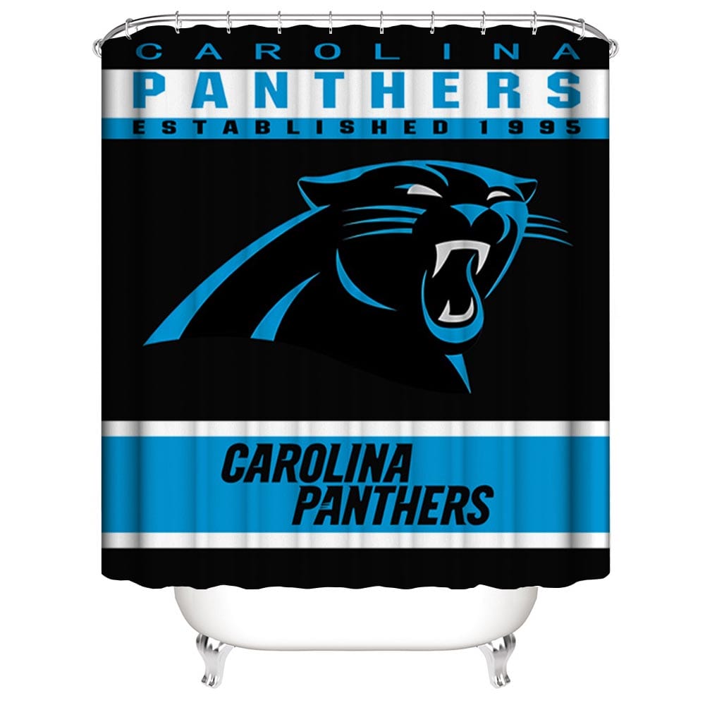Carolina Panthers Shower Curtain, Football Carolina Panthers Bathroom Decor