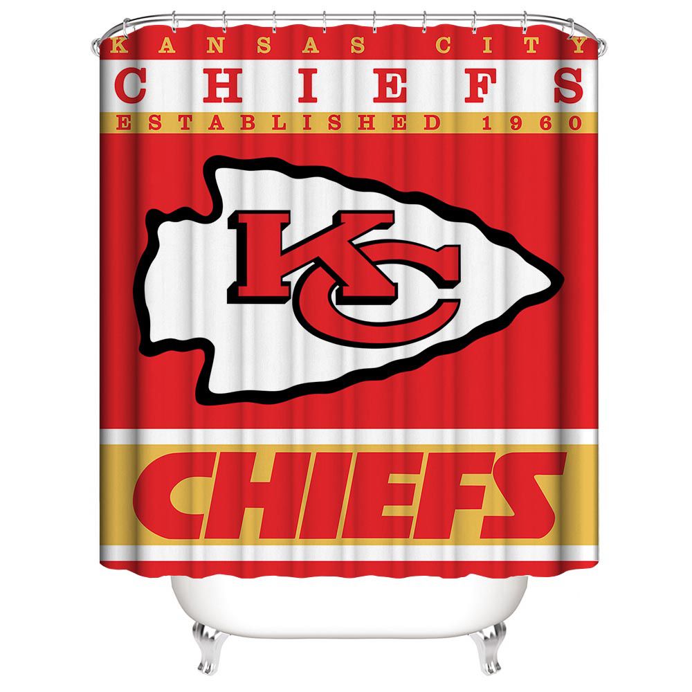 Football Team Flag Kansas City Chiefs Shower Curtain