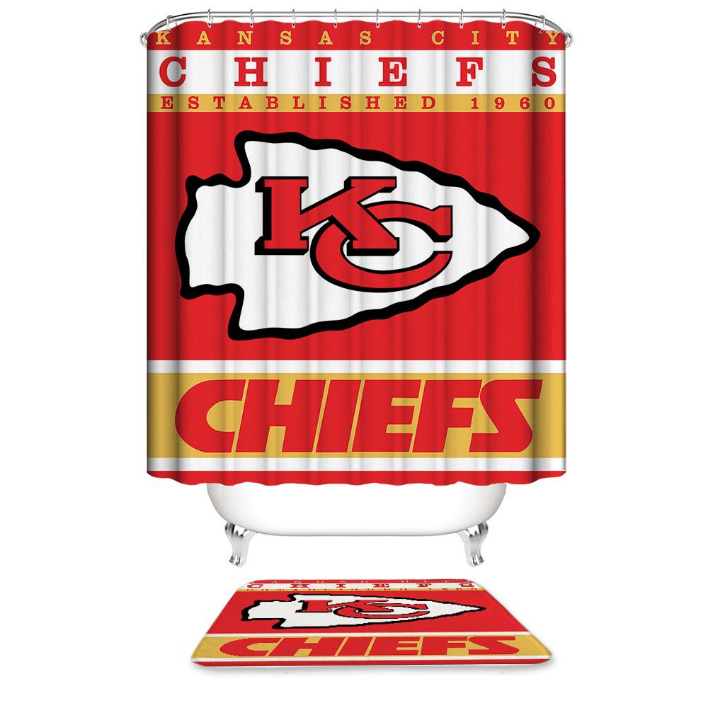 Football Team Flag Kansas City Chiefs Shower Curtain