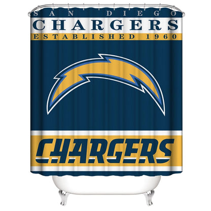 Chargers Shower Curtain, Los Angeles Chargers Chargers Football Bathroom Decor