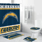 Chargers Shower Curtain, Los Angeles Chargers Chargers Football Bathroom Decor