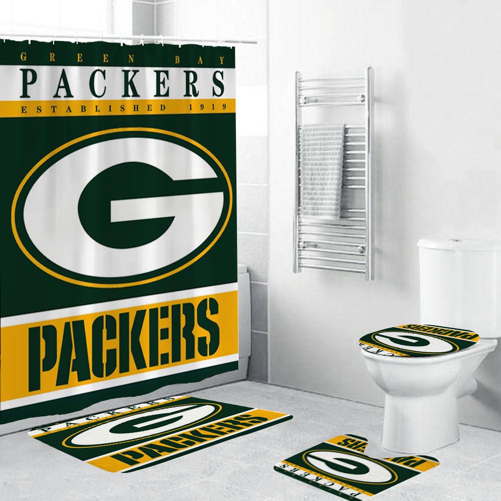 Football Team Flag Wisconsin Green Bay Packers Shower Curtain