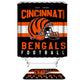 Helmet Flag Cincinnati Bengals Shower Curtain, Helmet FlagCincinnati Ohio Football Bathroom Decor