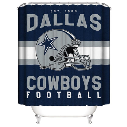 Dallas Cowboys Shower Curtain, Fort Worth Metroplex Football Bathroom Decor