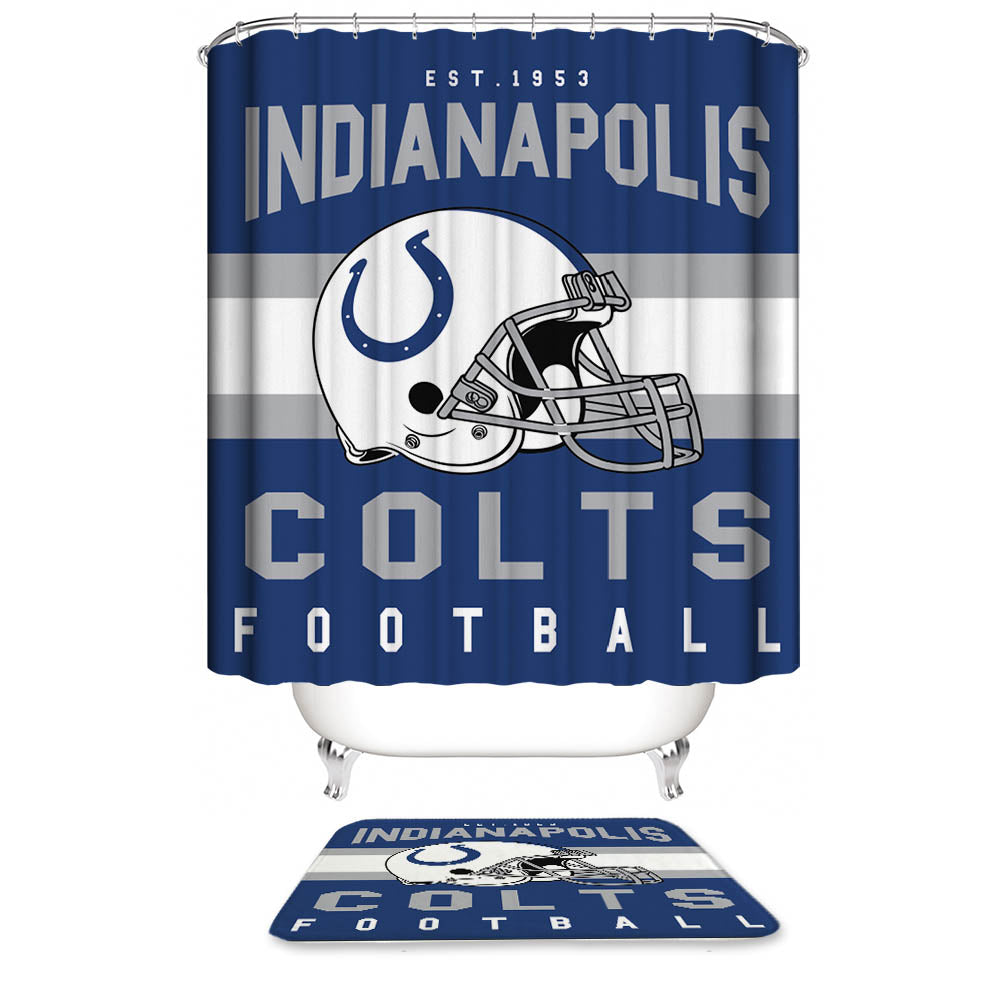 Football Team Helmet Flag Indiana Indianapolis Colts Shower Curtain