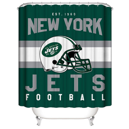 NFL Football Team Helmet Flag New York Jets Shower Curtain