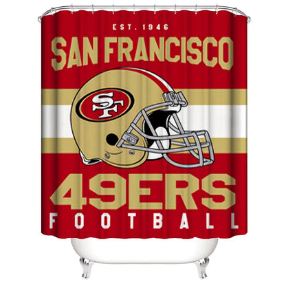 Football Team Helmet Flag San Francisco 49ers Shower Curtain