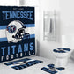 Tennessee Titans Shower Curtain, Helmet Flag Tennessee Titans Football Bathroom Decor