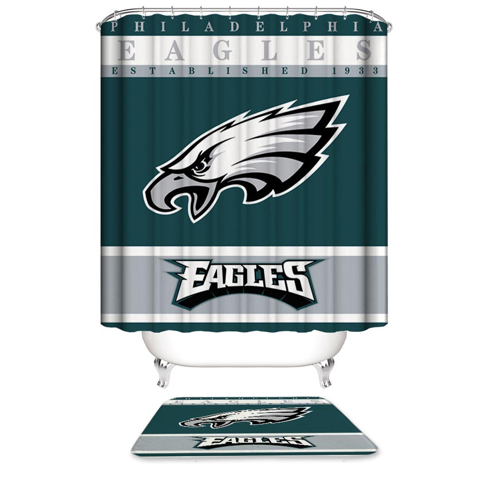 Philadelphia Eagles Shower Curtain, Philadelphia Football Team Bathroom Decor