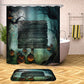 Halloween Horror Pumpkins Forest Shower Curtain | Pumpkins Forest Halloween Shower Curtain