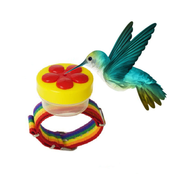 Hummingbird Wrist Feeder with Adjustable Strap