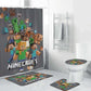 Minecraft Shower Curtain, Video Game Minecraft Bathroom Decor