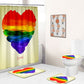 Knife Painting Rainbow Love LGBTQ Shower Curtain | Rainbow Love Showe Curtain