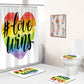 Love Wing Pride Rainbow Love Shower Curtain | Pride Rainbow Love Shower Curtain