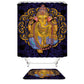 Purple Mandala and Genesha Shower Curtain | Ganapati Shower Curtain