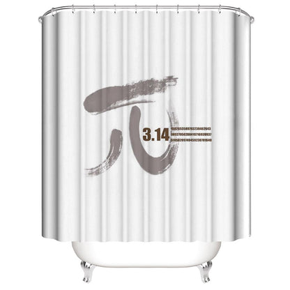 Simple Style Math Pi Shower Curtain | Circumference Shower Curtain