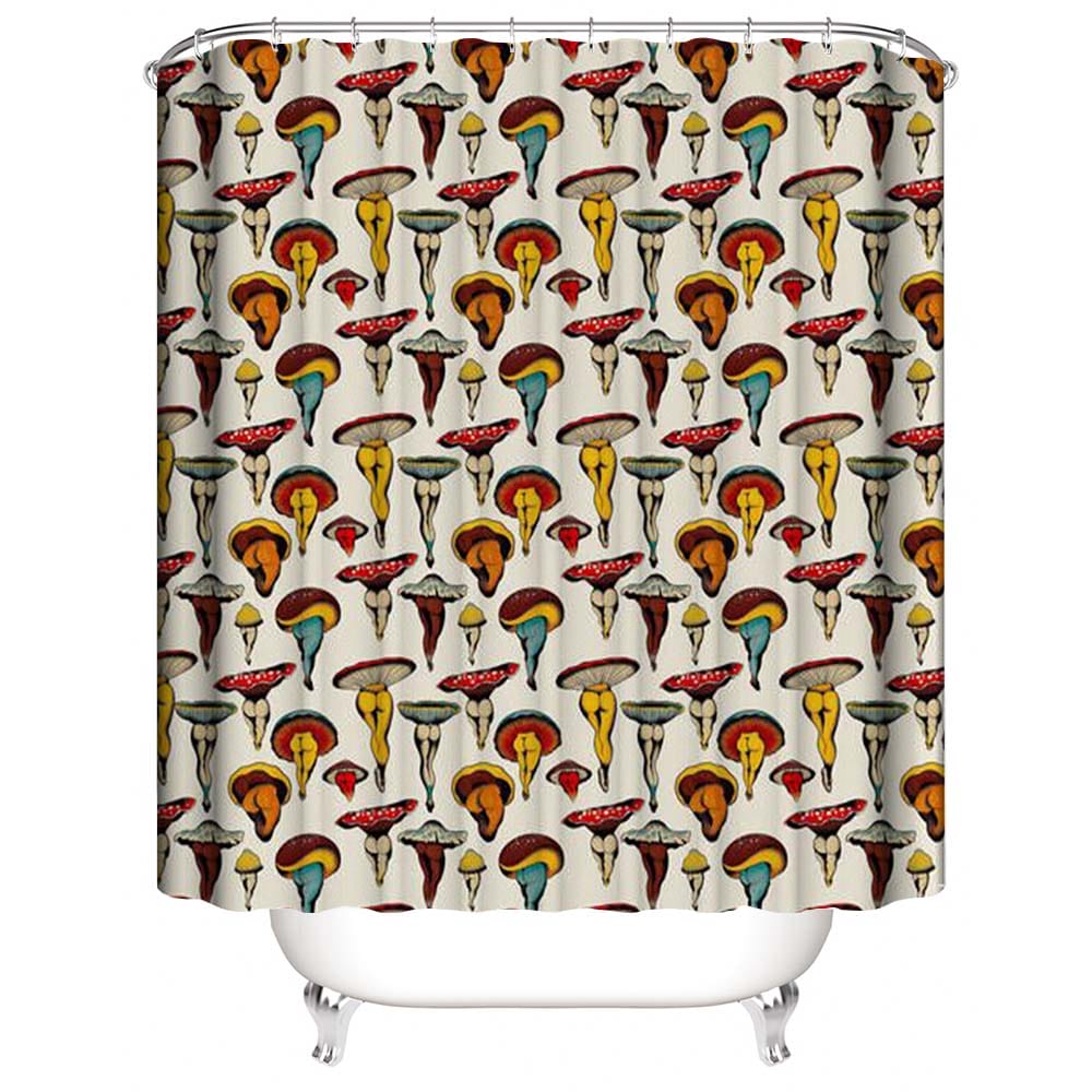 Sexy Mushroom Butt Shower Curtain | Butt Shower Curtain