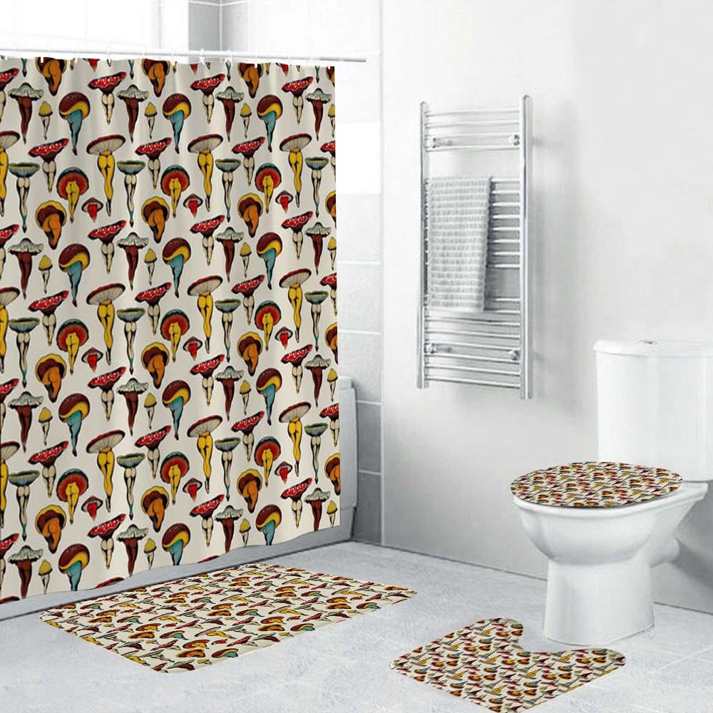 Sexy Mushroom Butt Shower Curtain | Butt Shower Curtain