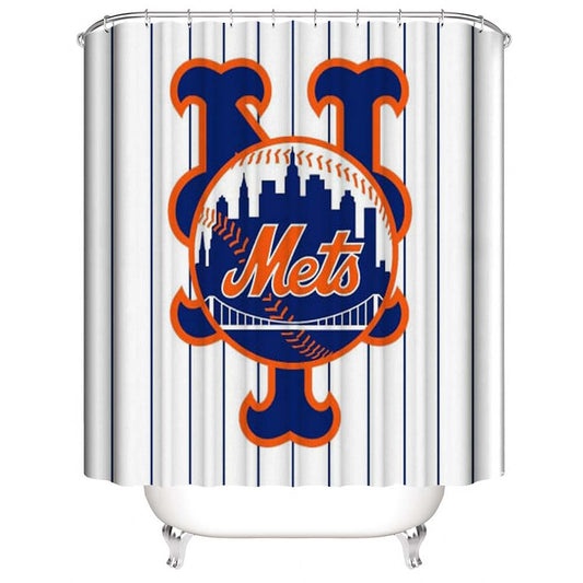 Baseball New York Mets Shower Curtain | Ny Mets Shower Curtain