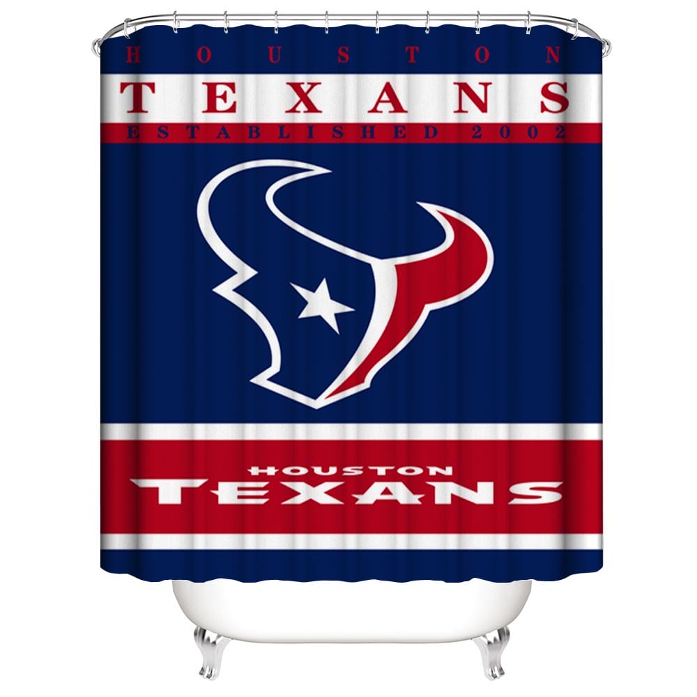 NFL Football Team Flag Houston Texans Shower Curtain