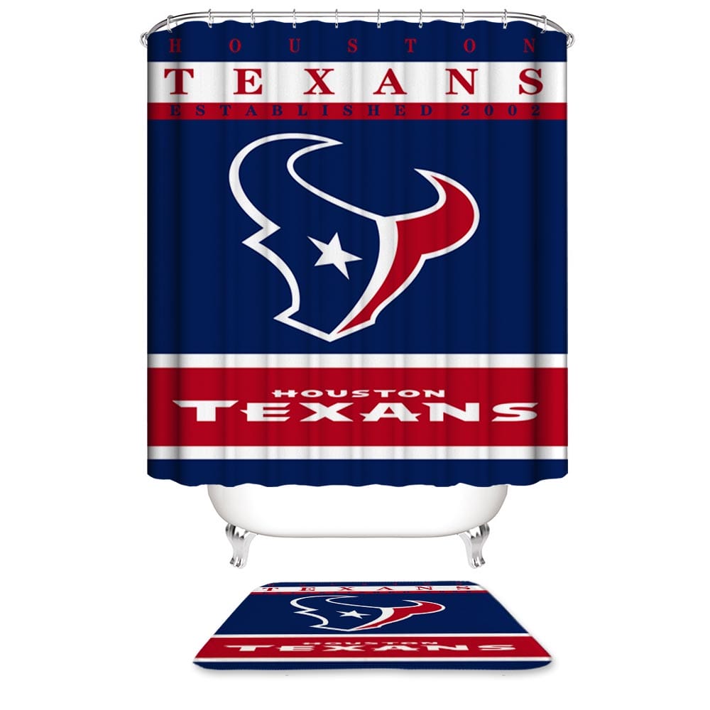 NFL Football Team Flag Houston Texans Shower Curtain