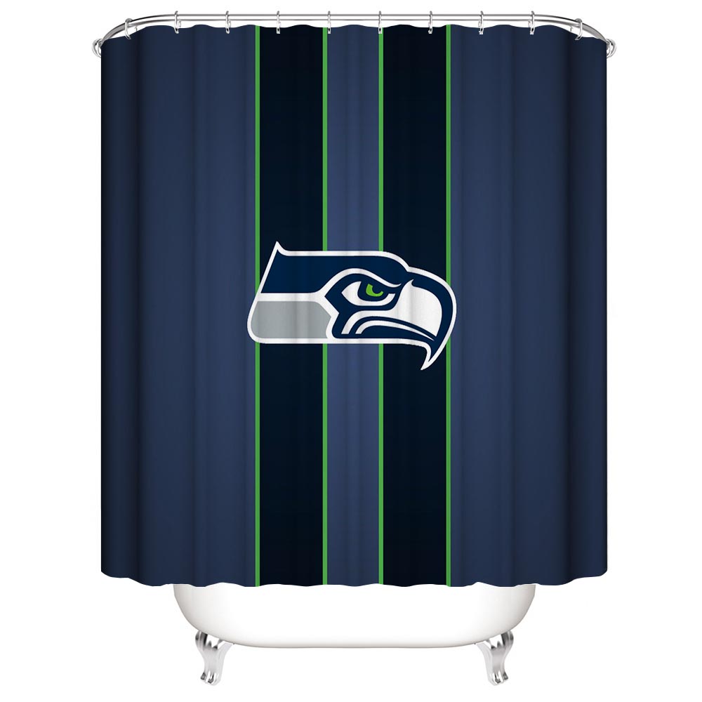 NFL Football Team Flag Seattle Seahawks Shower Curtain