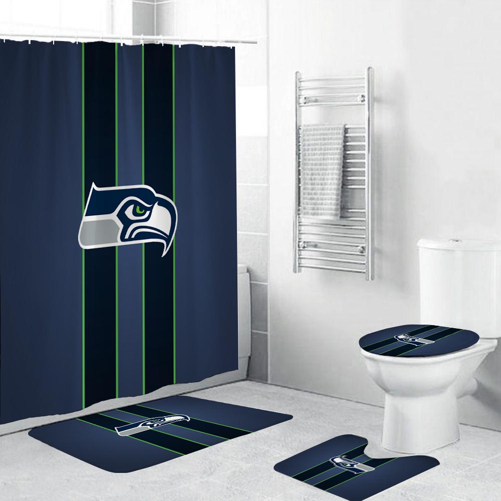 NFL Football Team Flag Seattle Seahawks Shower Curtain