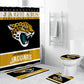 Jacksonville Jaguars Shower Curtain, Jacksonville Florida Football Bathroom Decor