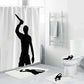 Psycho Shower Curtain, Halloween Horror Psycho Silhouette Shower Curtain