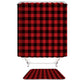 Red Plaid Shower Curtain, Buffalo Plaid Bathroom Curtain