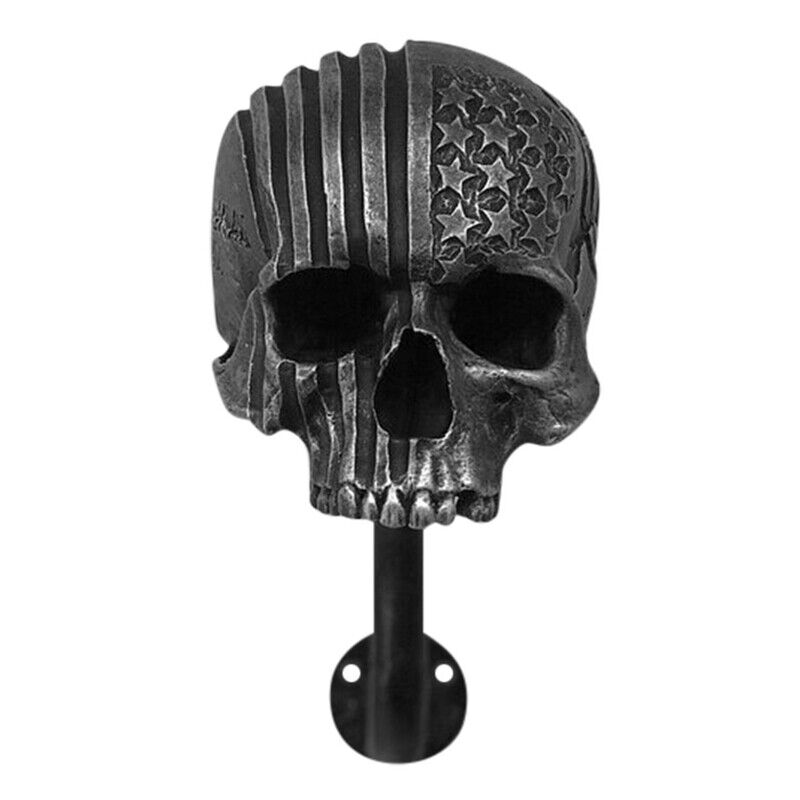 Motocycle Skull Helmet Wall Mount, Resin Skull Helmet Rack