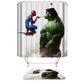 Hulk and Spiderman Shower Curtain, Comic Cartoon Bathroom Decor