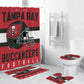 Sport Football Team Helmet Flag Tampa Bay Buccaneers Shower Curtain
