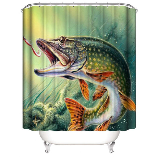 Take The Bait Fishing Trout Shower Curtain