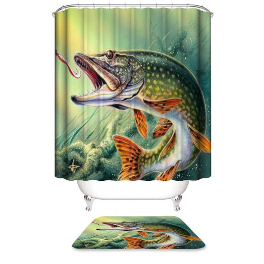 Take The Bait Fishing Trout Shower Curtain