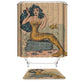 Tale Sassy Fish Lady Golden Vintage Mermaid Shower Curtain