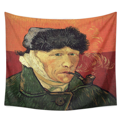 Van Gogh Self Portrait Tapestry for Bedroom Living Room Decor | Vincent Van Gogh Tapestry