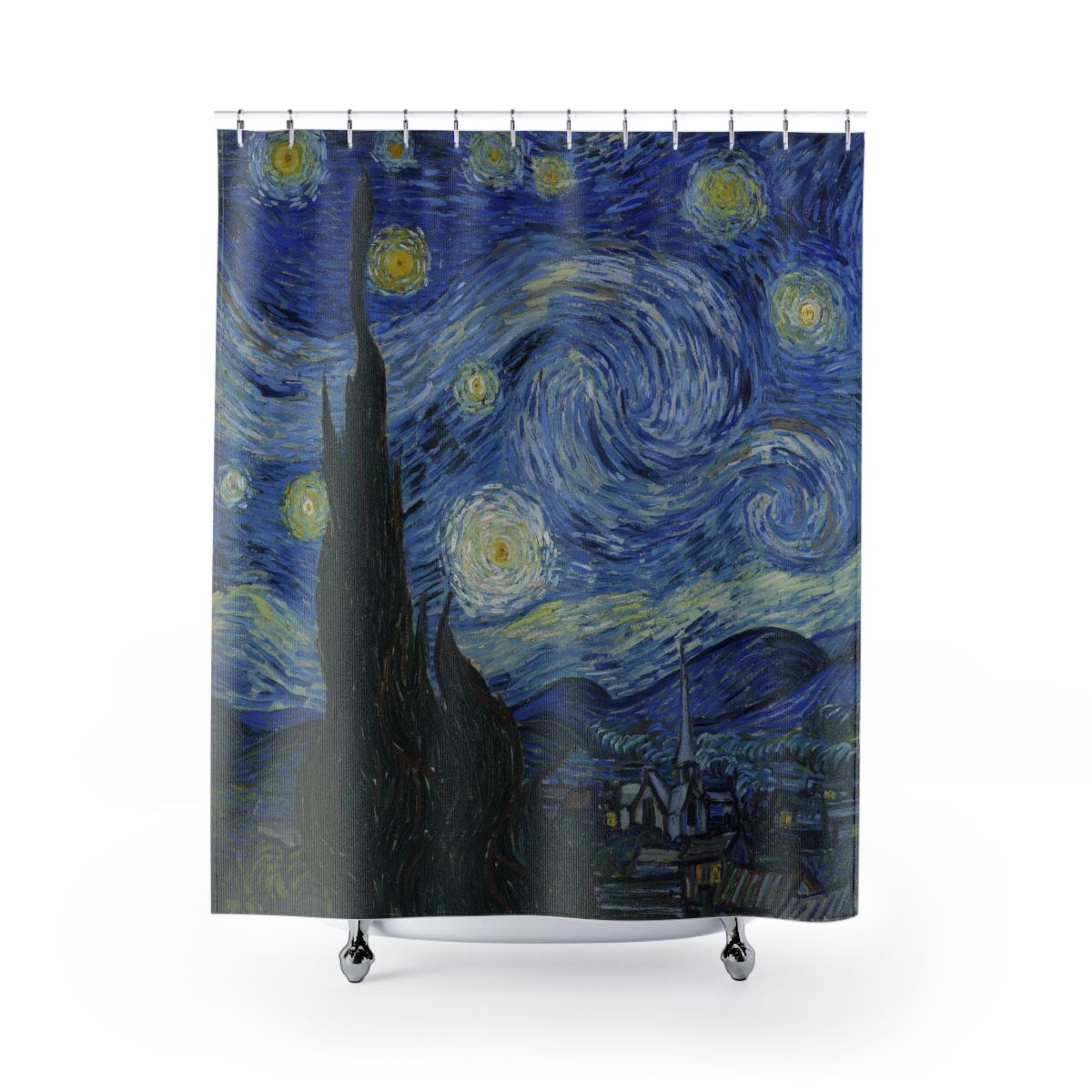 Van Gogh Starry Night Shower Curtain | Vincent Van Gogh Bathroom Curtain