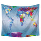 Watercolor Global Tapestry Map