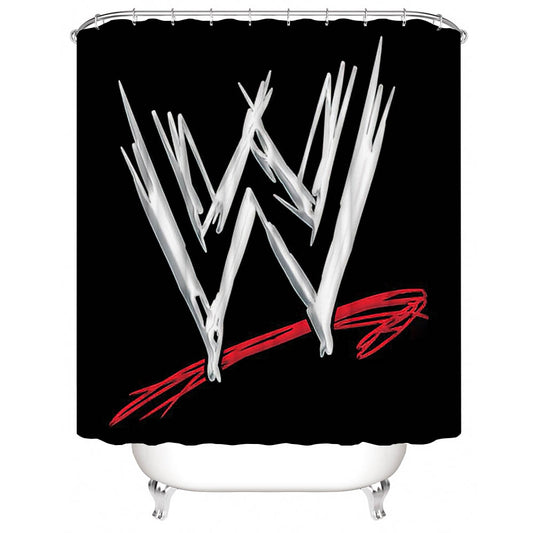 Wrestling Symbol Scrawl WWE Shower Curtain