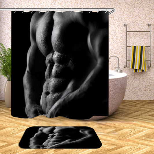 Sexy Muscular Male Shirtless Man Shower Curtain